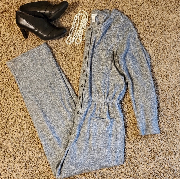 Spense Women's Medium Fleecey Button Up Comfy Jumpsuit - Picture 2 of 8